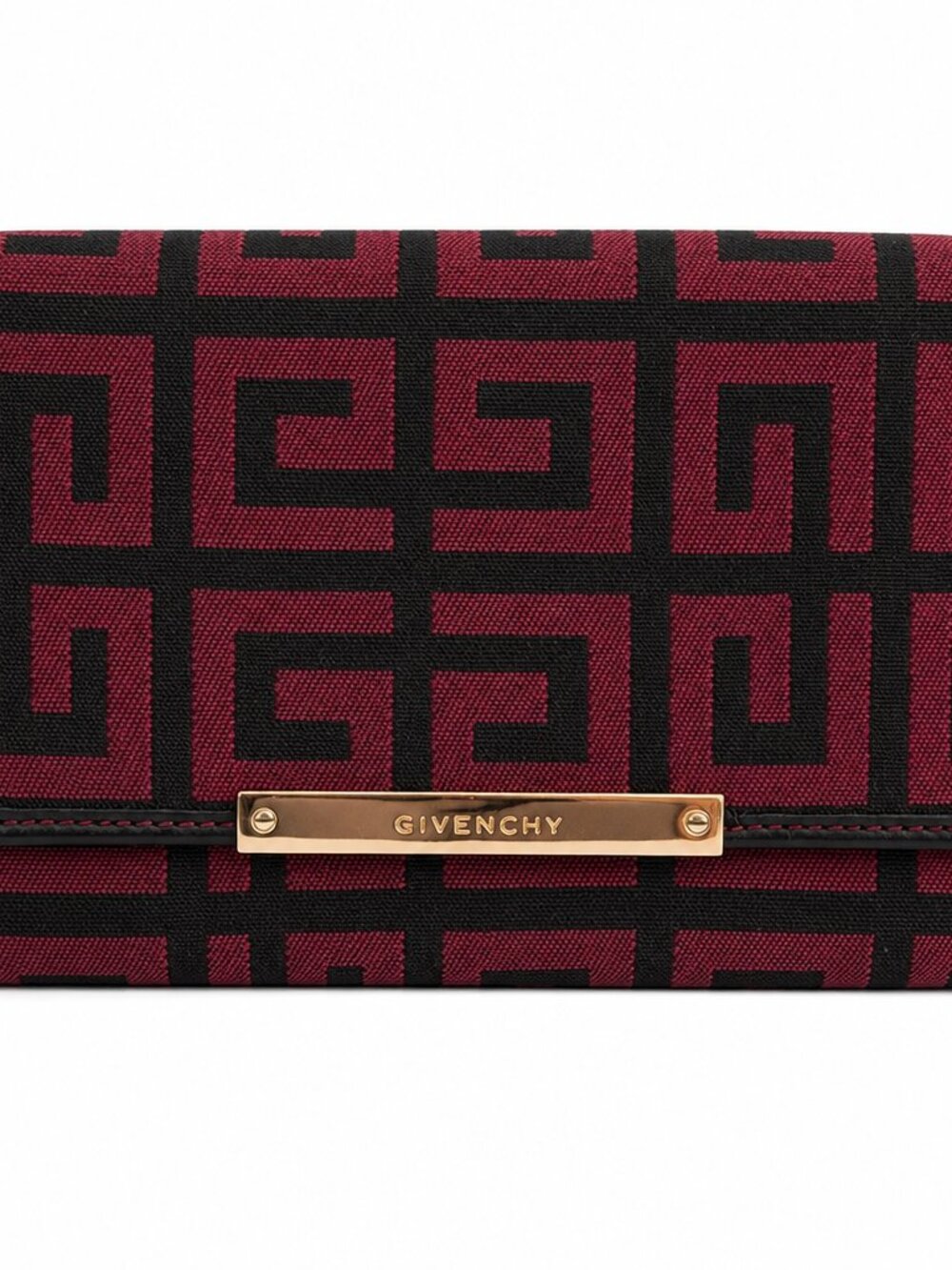 Givenchy Burgundy & Black Logo Wallet – Vintage Elegance, VGUC